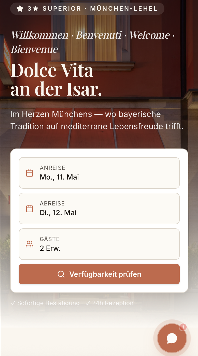 Hotel Adria München – Mobile-Ansicht